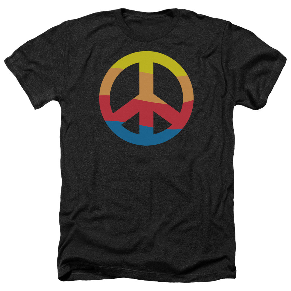 Rainbow Peace Sign - Adult Heather-black