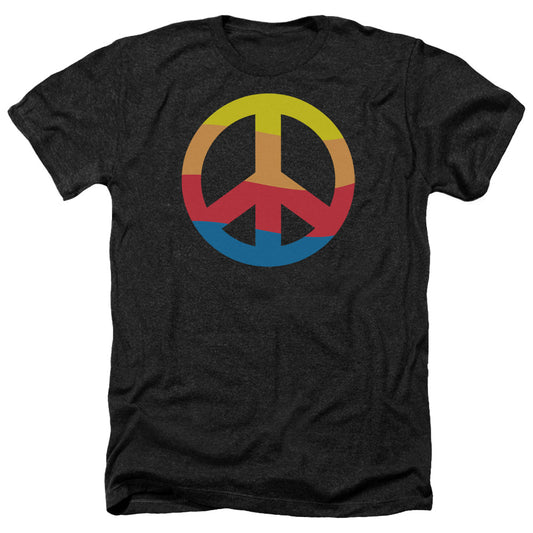Rainbow Peace Sign - Adult Heather-black