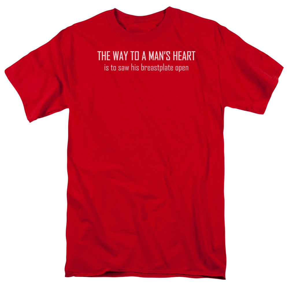 Way To A Mans Heart - Short Sleeve Adult 18 - 1 - Red T-shirt