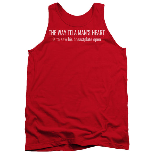 Way To A Mans Heart - Adult Tank - Red