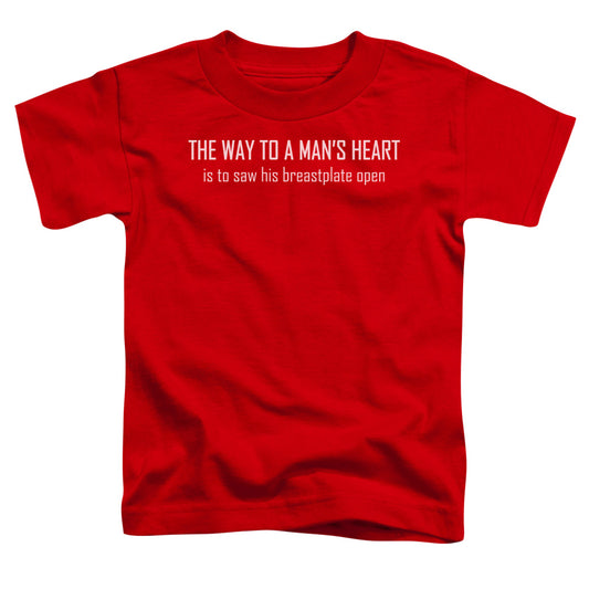 Way To A Mans Heart - Short Sleeve Toddler Tee - Red T-shirt