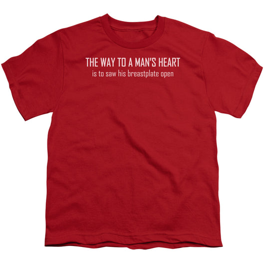 Way To A Mans Heart - Short Sleeve Youth 18 - 1 - Red T-shirt