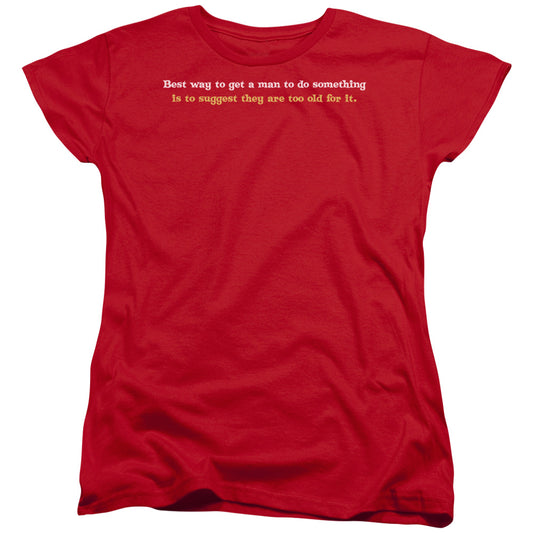 Too Old - Short Sleeve Womens Tee - Red T-shirt