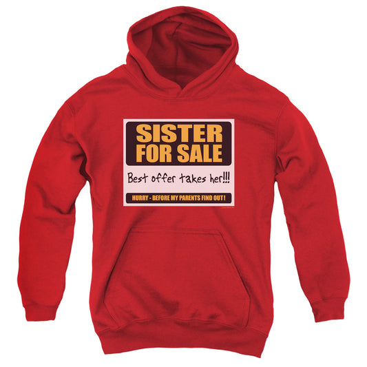 Sister For Sale - Youth Pull-over Hoodie - Red