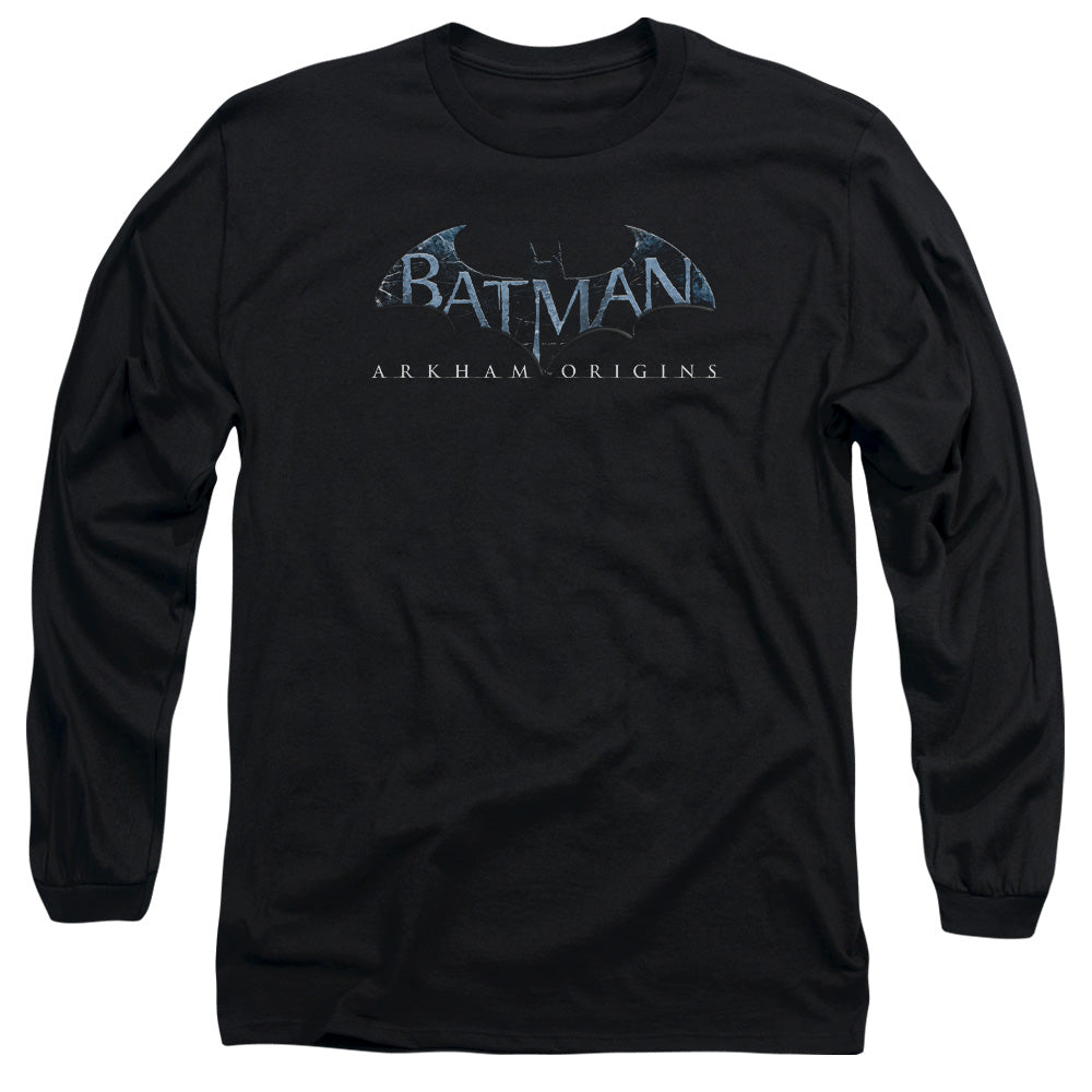 Batman Arkham Origins - Logo - Long Sleeve Adult 18/1 - Black T-shirt