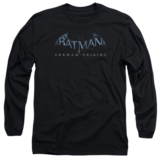 Batman Arkham Origins - Logo - Long Sleeve Adult 18/1 - Black T-shirt