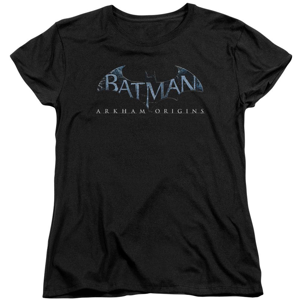 Batman Arkham Origins - Logo - Short Sleeve Womens Tee - Black T-shirt