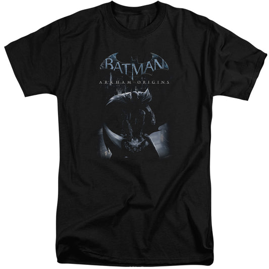 Batman Arkham Origins - Perched Cat - Short Sleeve Adult Tall - Black T-shirt