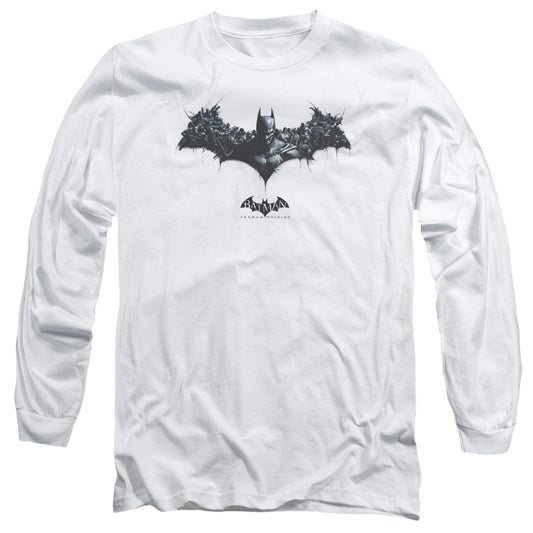 Batman Arkham Origins - Bat Of Enemies - Long Sleeve Adult 18/1 - White T-shirt