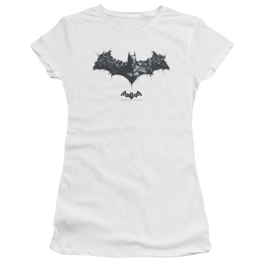 Batman Arkham Origins - Bat Of Enemies - Short Sleeve Junior Sheer - White T-shirt