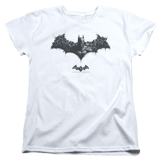 Batman Arkham Origins - Bat Of Enemies - Short Sleeve Womens Tee - White T-shirt