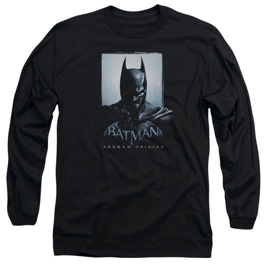 Batman Arkham Origins - Two Sides - Long Sleeve Adult 18/1 - Black T-shirt