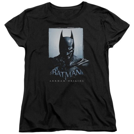 Batman Arkham Origins - Two Sides - Short Sleeve Womens Tee - Black T-shirt
