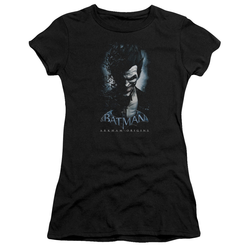 Batman Arkham Origins - Joker - Short Sleeve Junior Sheer - Black T-shirt