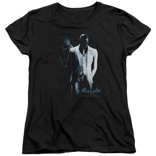Batman Arkham Origins - Black Mask - Short Sleeve Womens Tee - Black T-shirt