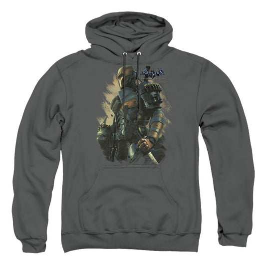 Batman Arkham Origins - Deathstroke - Adult Pull-over Hoodie - Charcoal