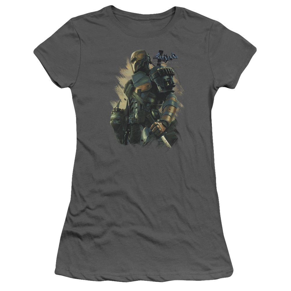 Batman Arkham Origins - Deathstroke - Short Sleeve Junior Sheer - Charcoal T-shirt