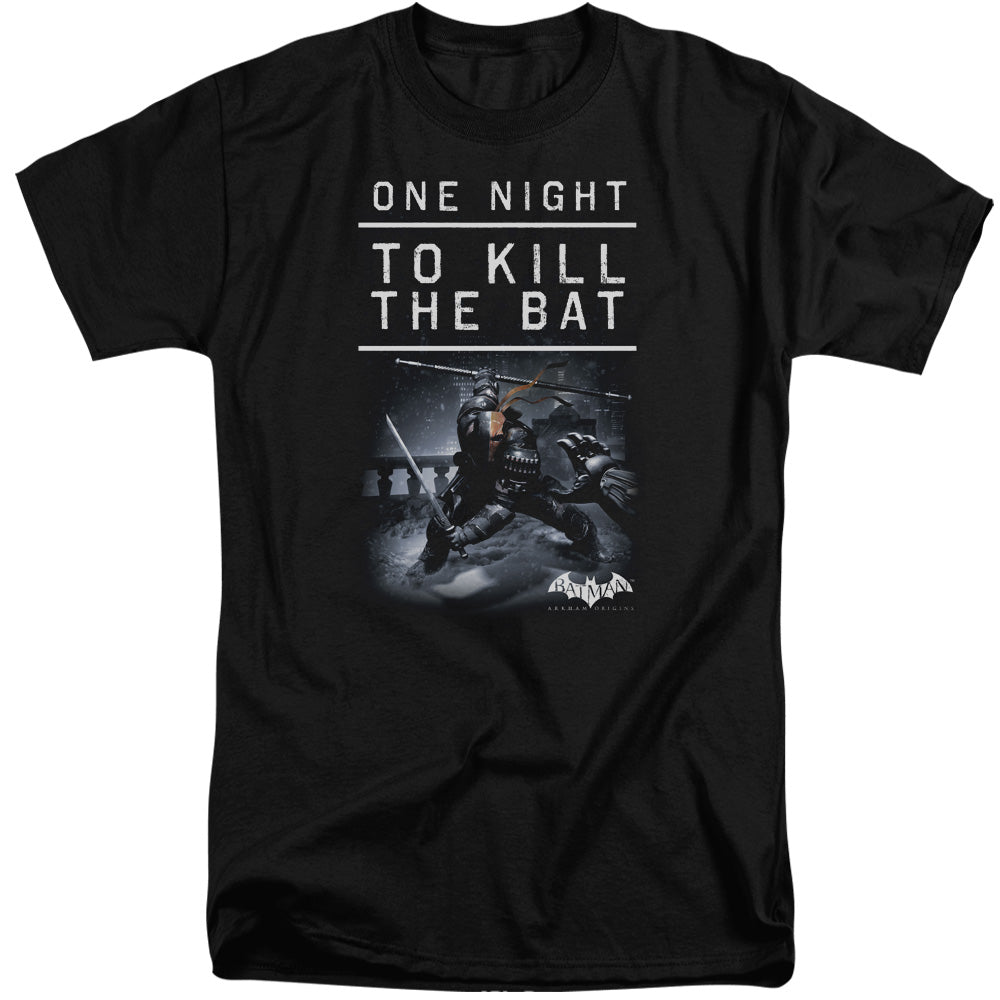 Batman Arkham Origins - One Night - Short Sleeve Adult Tall - Black T-shirt
