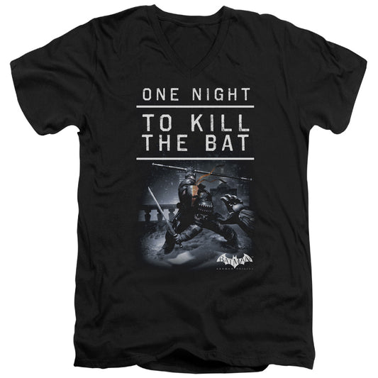 Batman Arkham Origins - One Night - Short Sleeve Adult V-neck - Black T-shirt