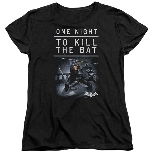 Batman Arkham Origins - One Night - Short Sleeve Womens Tee - Black T-shirt
