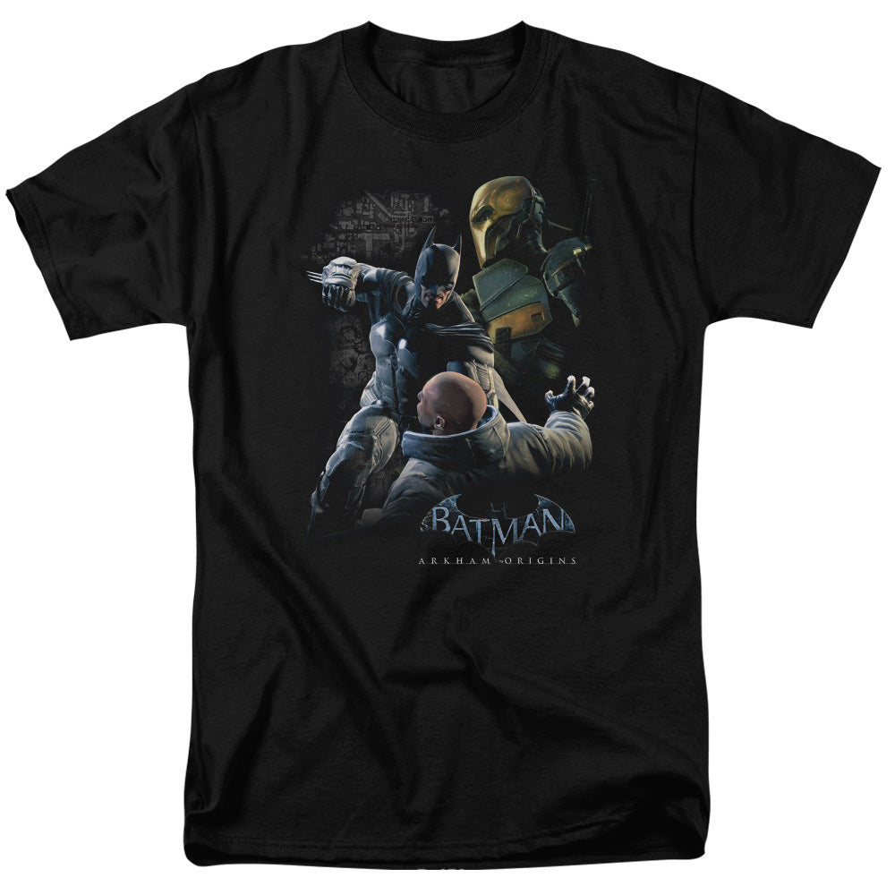 Batman Arkham Origins - Punch - Short Sleeve Adult 18/1 - Black T-shirt