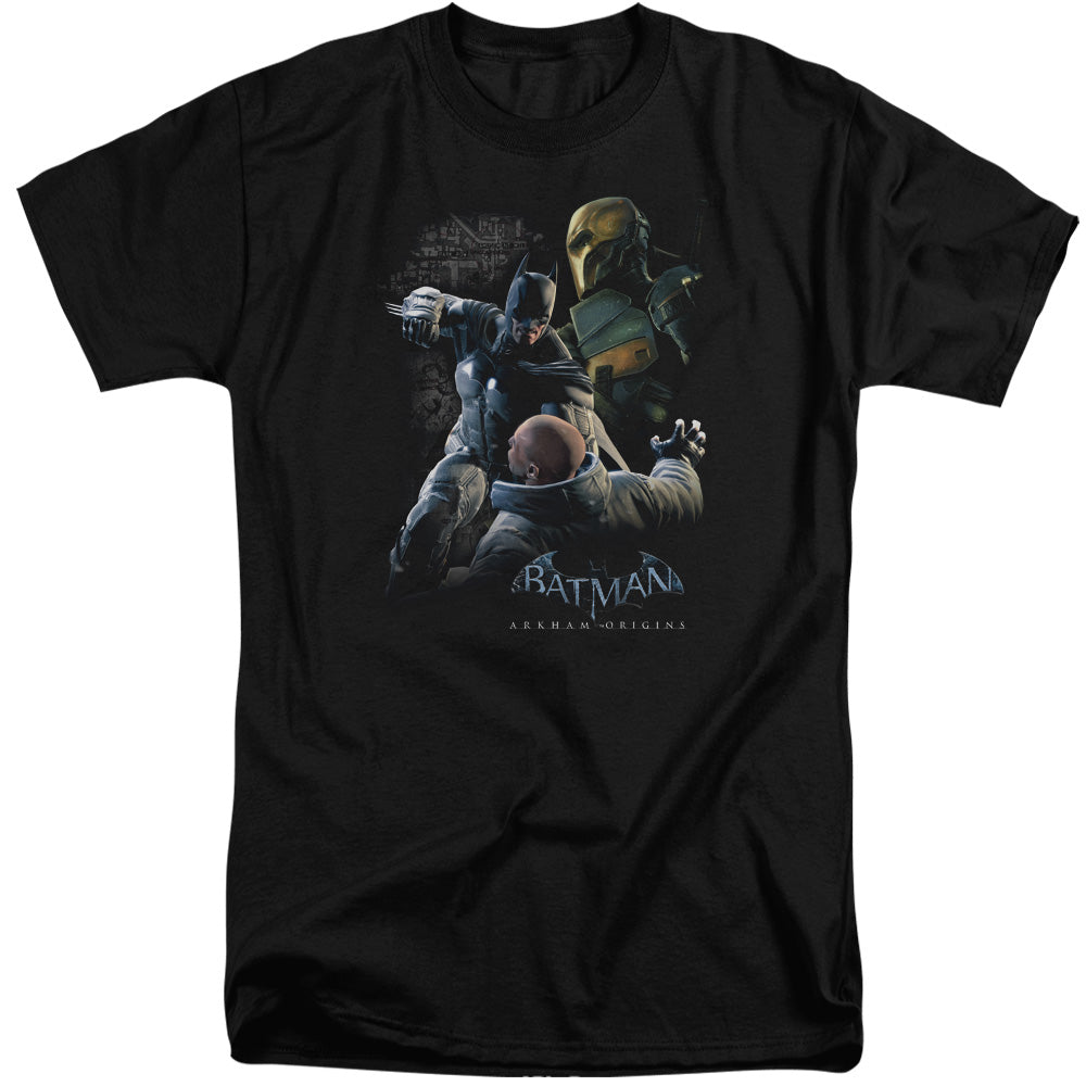 Batman Arkham Origins - Punch - Short Sleeve Adult Tall - Black T-shirt