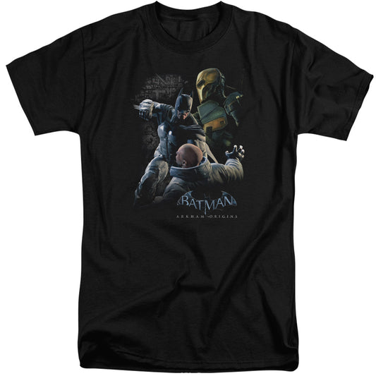 Batman Arkham Origins - Punch - Short Sleeve Adult Tall - Black T-shirt