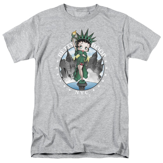 Betty Boop - Nyc - Short Sleeve Adult 18/1 - Athletic Heather T-shirt