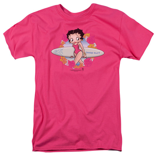 Betty Boop - Surf - Short Sleeve Adult 18/1 - Hot Pink T-shirt