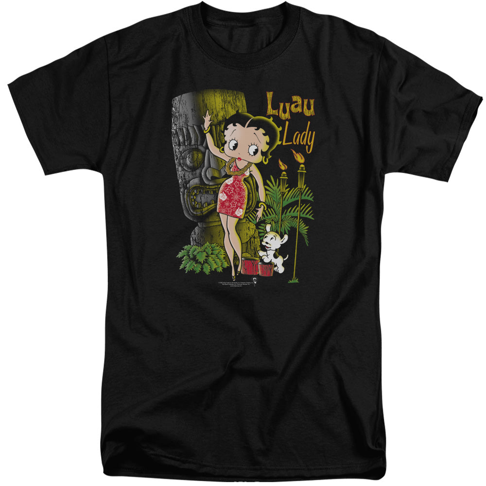 Betty Boop - Luau Lady - Short Sleeve Adult Tall - Black T-shirt