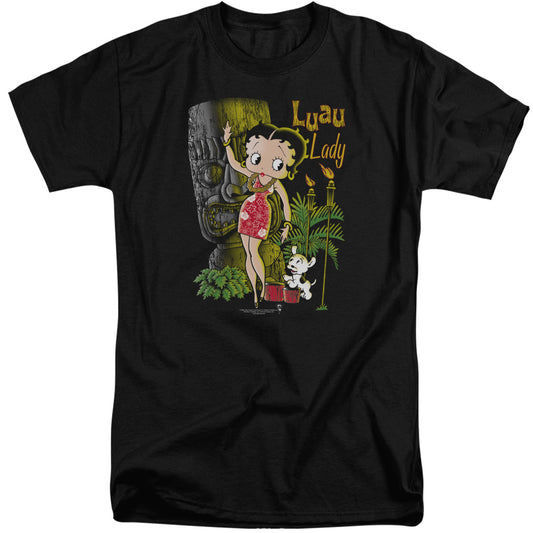 Betty Boop - Luau Lady - Short Sleeve Adult Tall - Black T-shirt