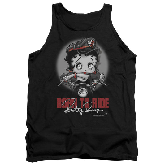 Betty Boop - Born To Ride - Adult Tank - Black