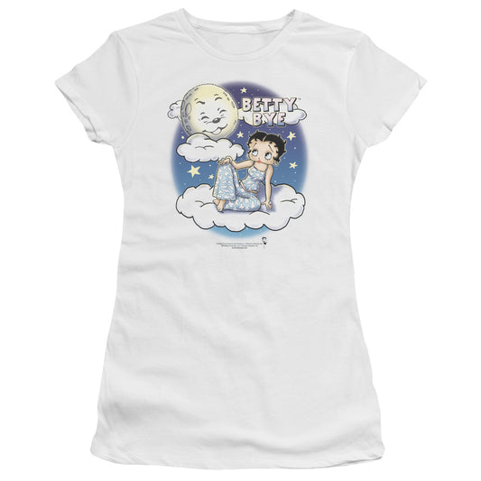 Betty Boop - Betty Bye - Short Sleeve Junior Sheer - White T-shirt