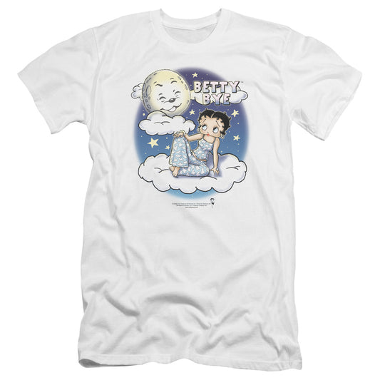 Betty Boop - Betty Bye-premuim Canvas Adult Slim Fit 30/1 - White