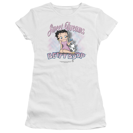 Betty Boop - Sweet Dreams - Short Sleeve Junior Sheer - White T-shirt