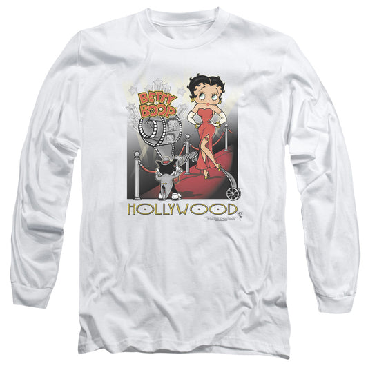 Betty Boop - Hollywood - Long Sleeve Adult 18/1 - White T-shirt