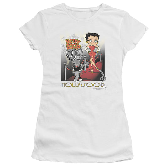 Betty Boop - Hollywood - Short Sleeve Junior Sheer - White T-shirt