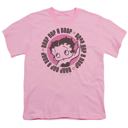 Betty Boop - Oop A Doop - Short Sleeve Youth 18/1 - Pink T-shirt