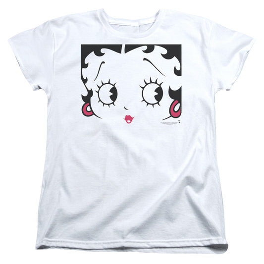 Betty Boop - Close Up - Short Sleeve Womens Tee - White T-shirt