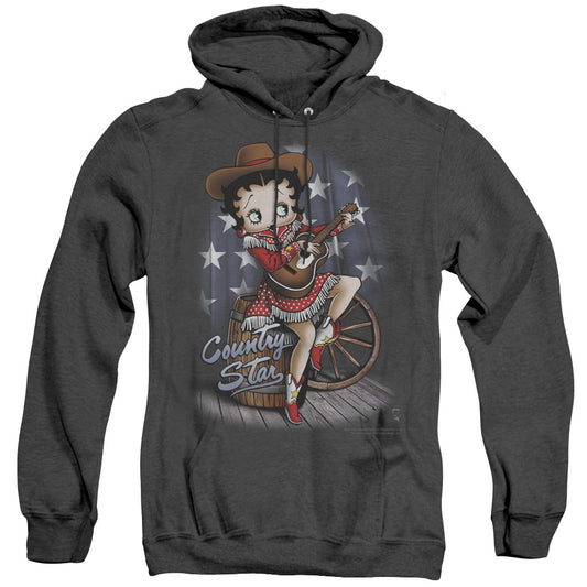Betty Boop - Country Star - Adult Heather Hoodie - Black