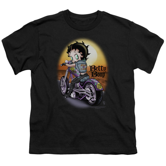 BETTY BOOP WILD BIKER - S/S YOUTH 18/1 - BLACK T-Shirt