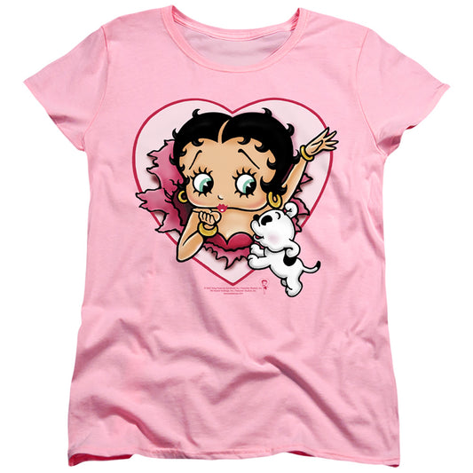 Betty Boop - I Love Betty - Short Sleeve Womens Tee - Pink T-shirt