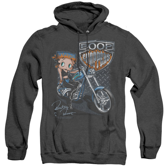 Betty Boop - Choppers - Adult Heather Hoodie - Black