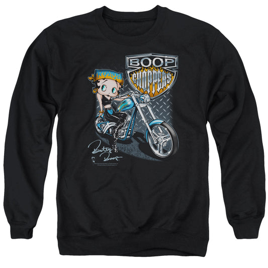 Betty Boop - Choppers - Adult Crewneck Sweatshirt - Black