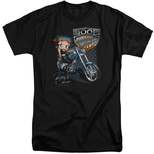 Betty Boop - Choppers - Short Sleeve Adult Tall - Black T-shirt