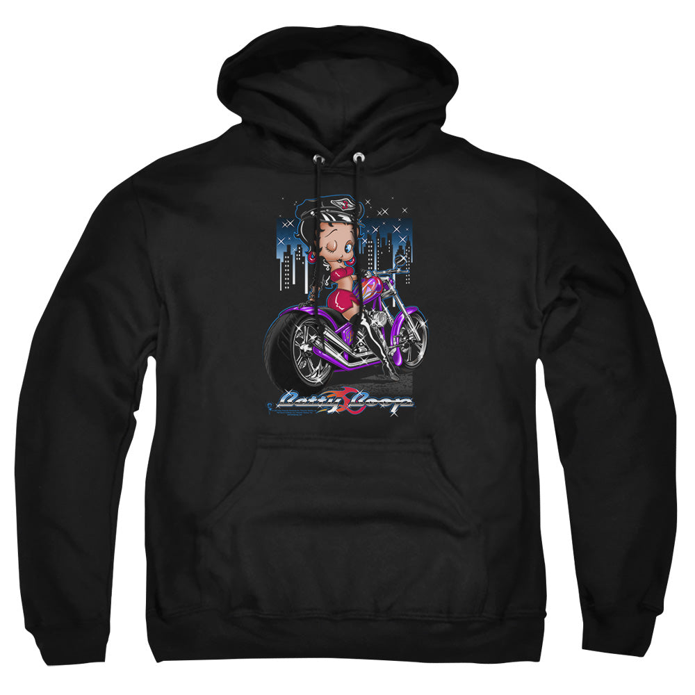 Betty Boop - City Chopper - Adult Pull-over Hoodie - Black