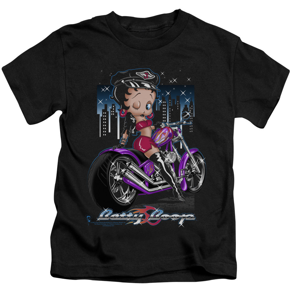 BETTY BOOP CITY CHOPPER - S/S JUVENILE 18/1 - BLACK - T-Shirt