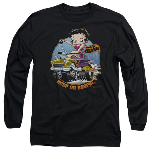 Betty Boop - Keep On Boopin - Long Sleeve Adult 18/1 - Black T-shirt