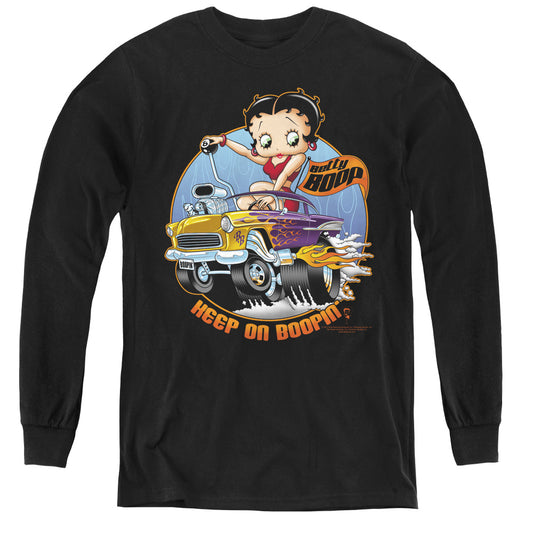 Betty Boop Keep On Boopin - Youth Long Sleeve Tee - Black