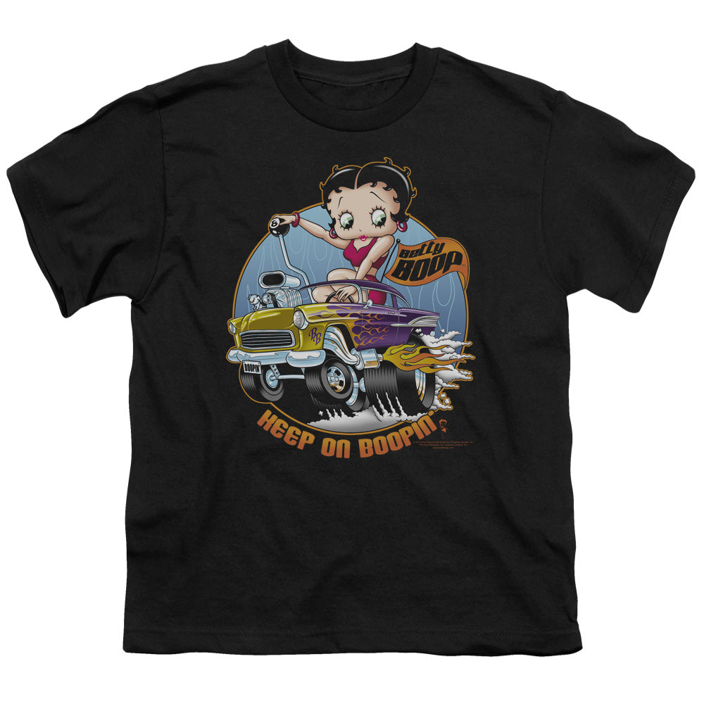 Betty Boop - Keep On Boopin - Short Sleeve Youth 18/1 - Black T-shirt